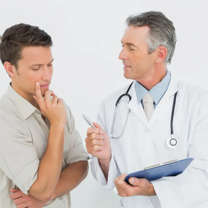 Врач консультирует пациента